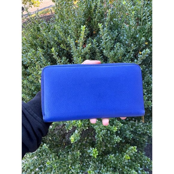 Celine Long Zip Around Wallet Blue Leather - Picture 3 of 12